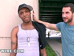Interraciale Gay Realiteit: Gangster met Cheese Bread krijgt zijn kont geopend