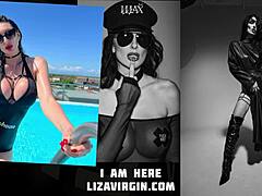 Lizas store bryster og sexet lingeri vises i denne handjob-video
