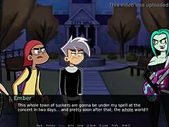 Sexo gótico com Danny Phantom e Amity. Você não vai querer perder essa cena quente e picante!