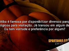 Spartana Lorena Lovatellis가 Curitiba에서 에스코트 경험을 합니다