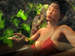 Necenzurovaná sexuální hra s prsatou MILFkou a démonem v 3DCG