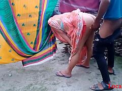 Indian housewife's outdoor sex adventure with local matures in HD