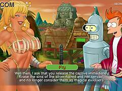 Futurama-geïnspireerde lust: MILF's verkennen de ruimte in een erotisch spel