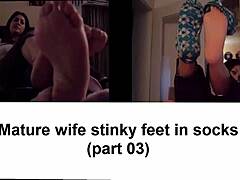 Feleség lábát imádják egy érzéki lábfétis videóban
