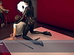 Modne MILFs engasjerer seg i erotisk 3D-spill