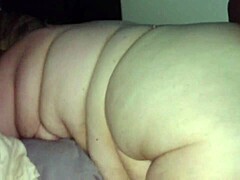 Chubby blonde gets bent over and fucked by big black cock