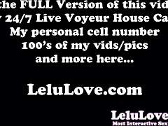 Lelu Loves forførende upskirt display og intens solo session på et live cam show