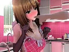 Adegan seks dapur hardcore Cartoon Hentai