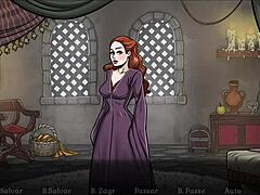 Sansa's punishment in Game of Whores: European domination and cartoon porn