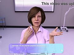 50-годишна зряла жена изпитва удоволствие по време на гинекологичен преглед - 3D игра с гинекологични истории