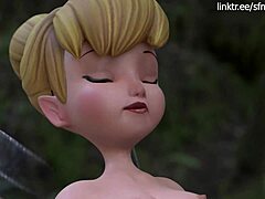 Zakar monster bertemu dengan Tinkerbell matang dalam video SFM 3D