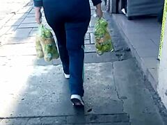 Big Ass Latina MILF Takes a Climb on the Street