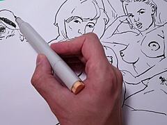 Técnicas de tatuagem erótica: uma visão de perto de uma figura de desenho animado sexy
