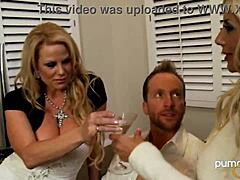 Busty blondynka Kelly Madison i skandynawska laska Puma Svede uprawiają ostry seks z Ryanem Madisonem