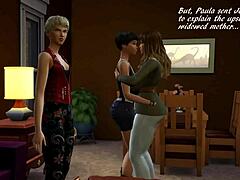 Transexuale interrasiale se angajează într-un trio în Sims 4 Goodfillies