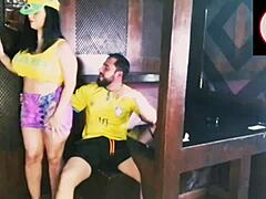 Leo Kol and a hot brunette have some steamy fun at a whorehouse while watching the Brazilian game