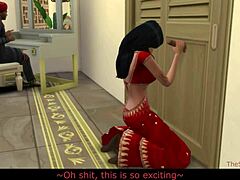 Indická MILF podvádza svojho manžela s mladým mužom v Sims 4 s reálnym hlasom