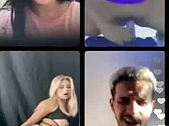 Tiga wanita lesbian terlibat dalam permainan anal di webcam