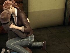 Lesbian lovers Moira Burton and Claire Redfield explore their sexual desires in 3D