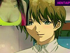 Hentai cartoon met anime seks en cartoon facial